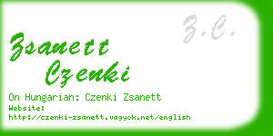 zsanett czenki business card